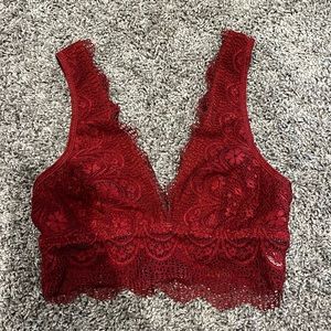 Lace Bralette - Wine
